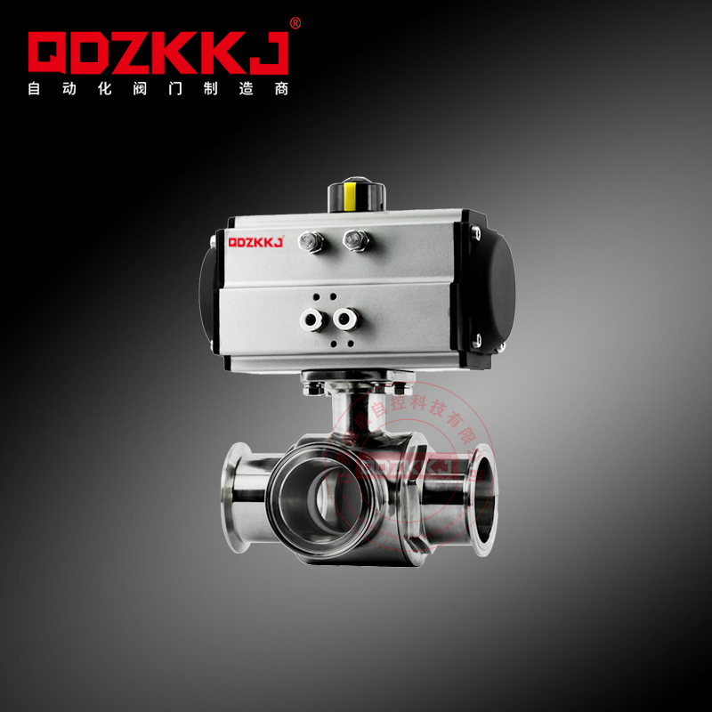 304不銹鋼氣動(dòng)快裝三通球閥