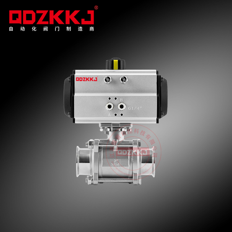 氣動三片式衛生級球閥 QD-Q681F-16P